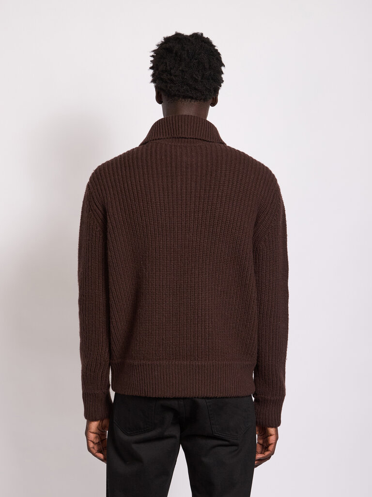 Dries Van Noten Chandail Mudra Brun Foncé