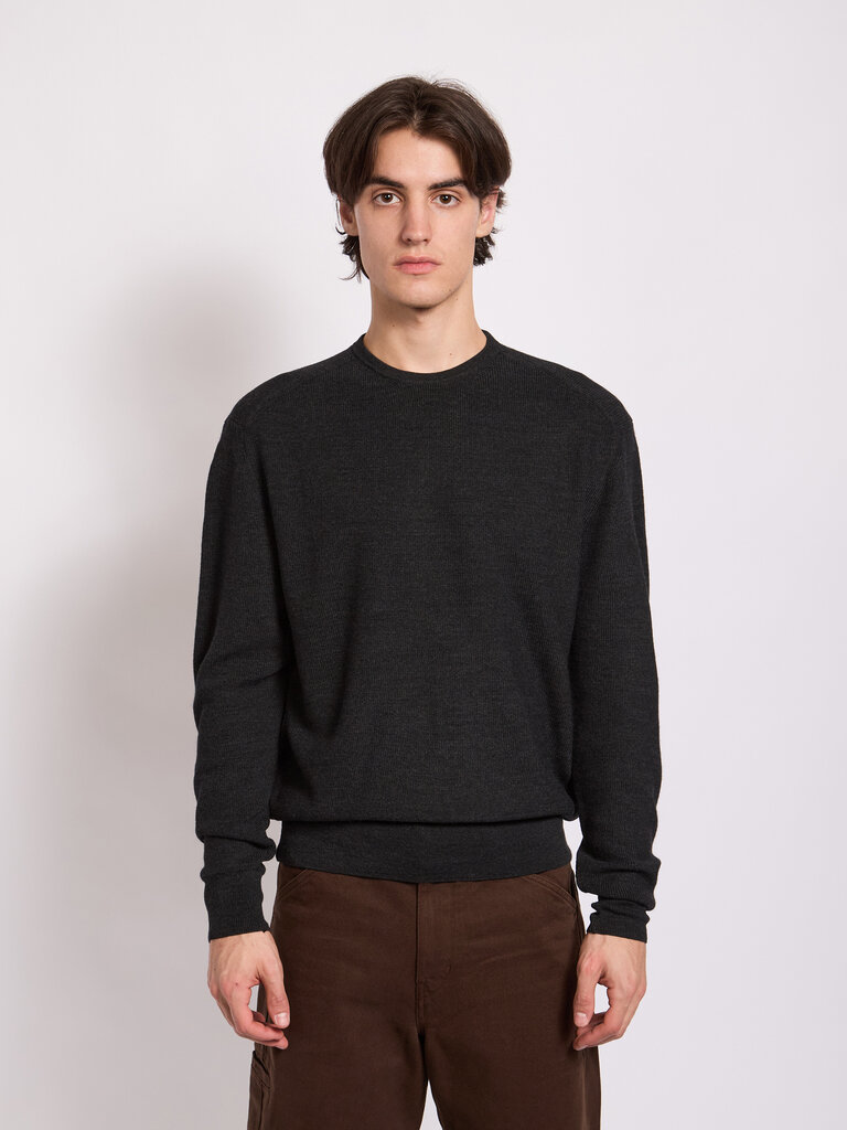 Lemaire Anthracite Crew Neck  Sweater
