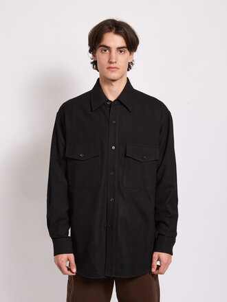 Lemaire Black Two Pockets Overshirt