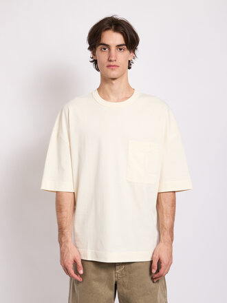 Lemaire Cream Short Sleeve T-Shirt