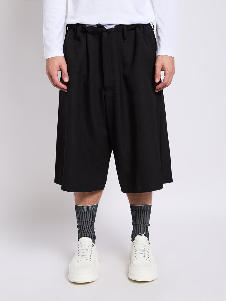 Yohji Yamamoto Pantalon G-Pleats Half Noir