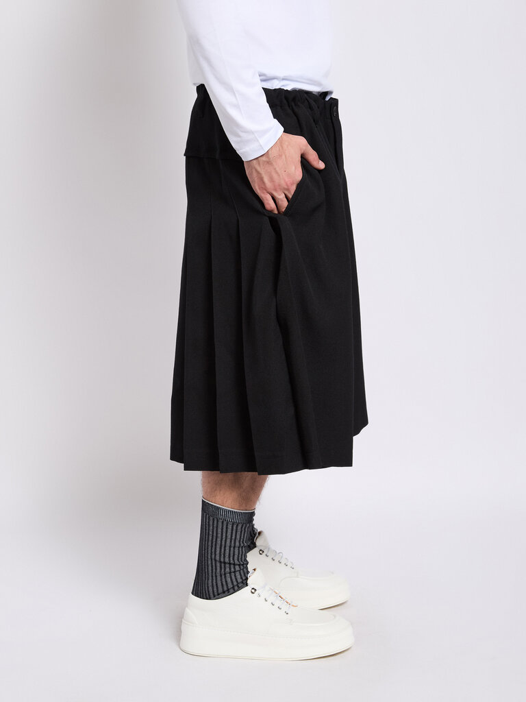Yohji Yamamoto Pantalon G-Pleats Half Noir
