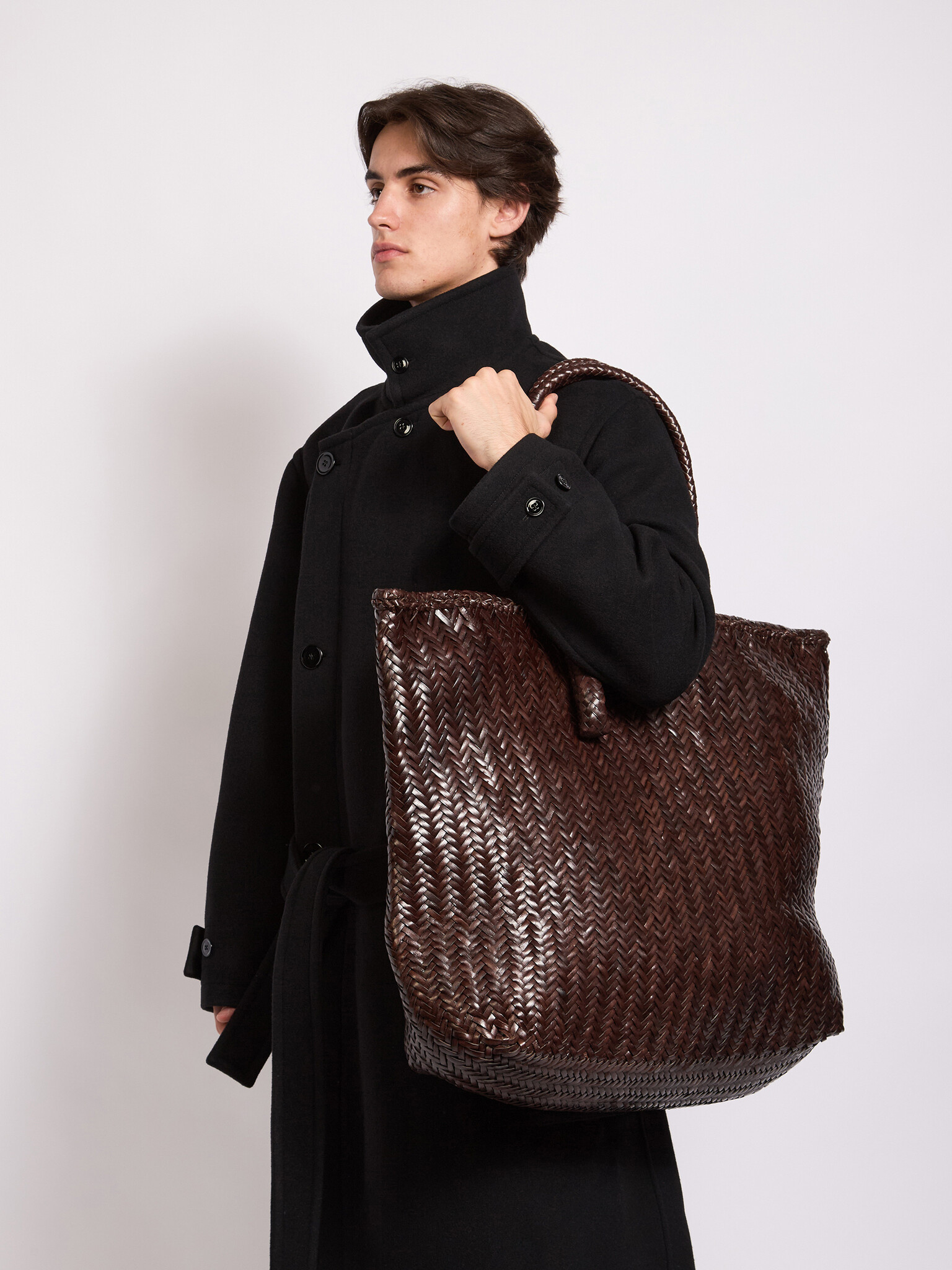 Lemaire Ristretto Chevron XL Bag Men s Designer Clothes MICHEL BRISSON