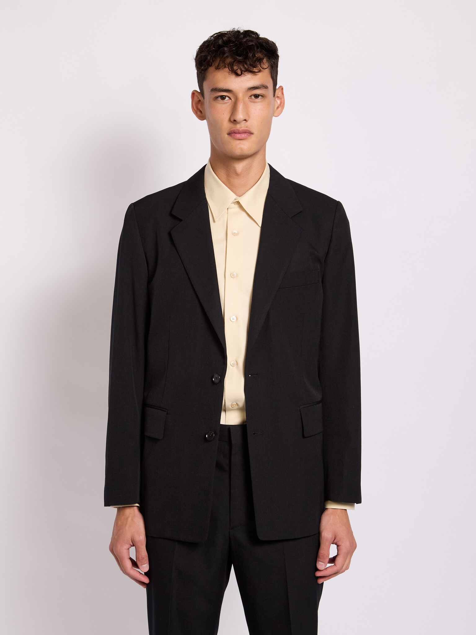 Auralee: Black Max Gabardine Jacket | Men's Designer Clothes