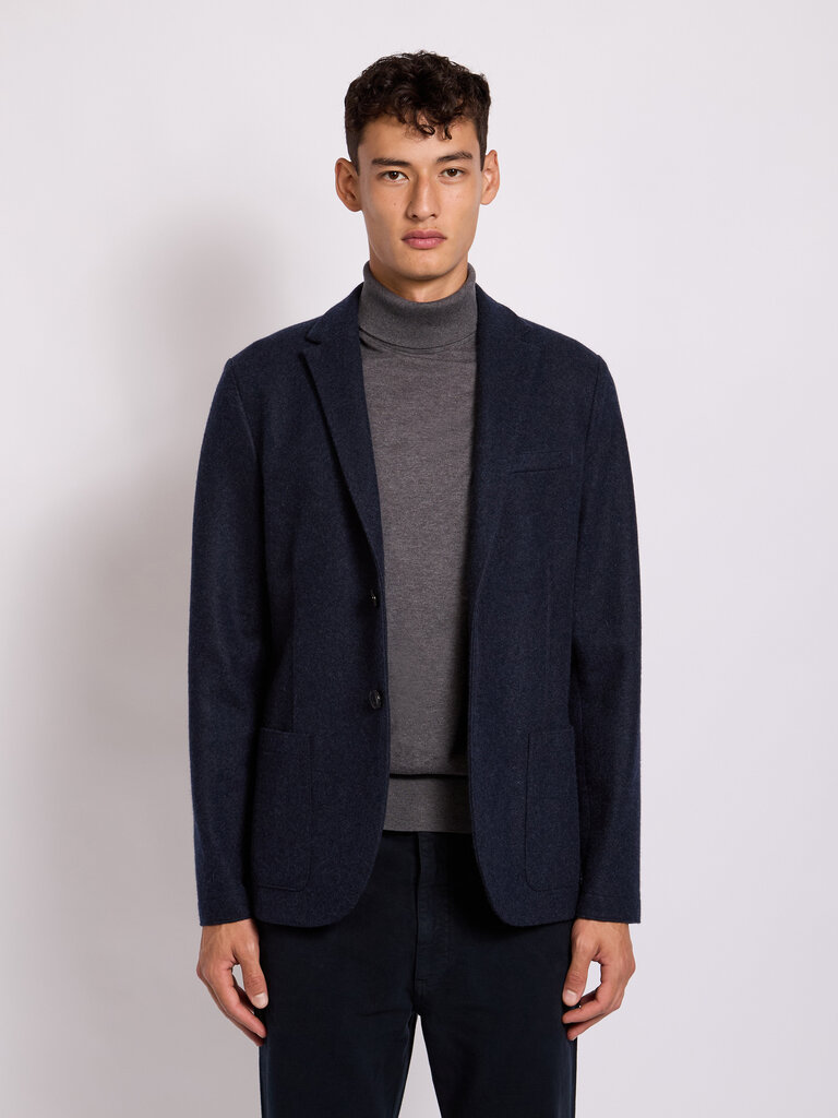 Harris Wharf London Veste Flannel Cashmere Bleu