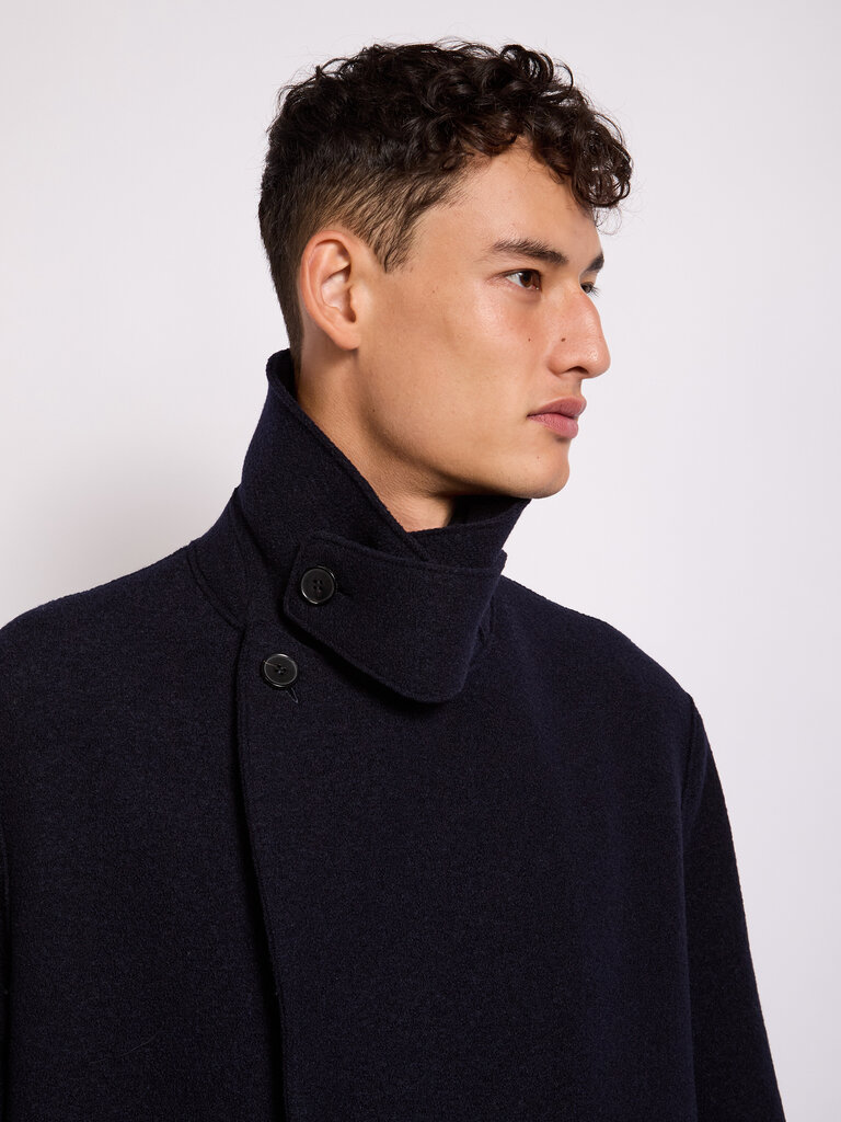 Harris Wharf London Navy Peacoat Coat