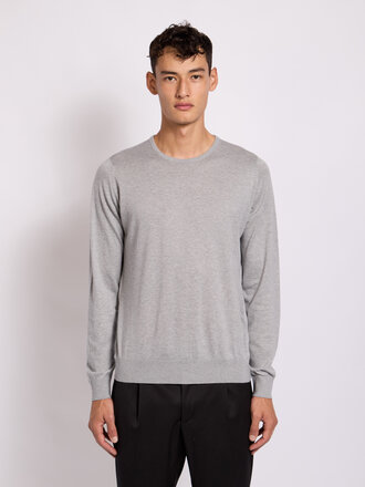 John Smedley Light Grey Hatfield Sweater