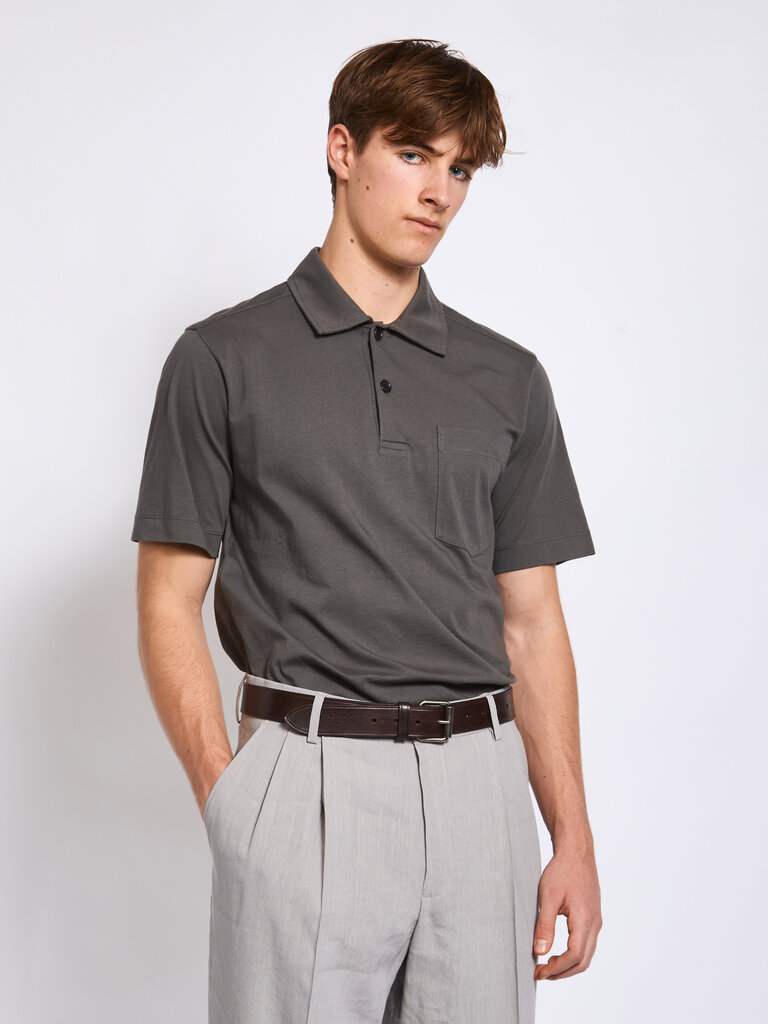 Dries Van Noten Polo Helder Gris Foncé