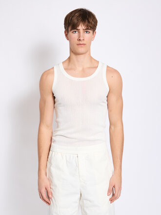 Dries Van Noten Camisole Merit Blanc Dries Van Noten Camisole Merit Blanc