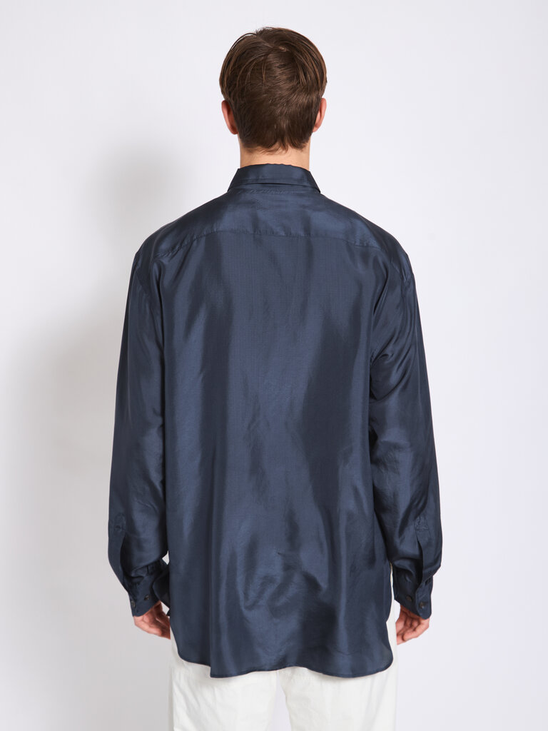 Dries Van Noten Navy Croom Shirt