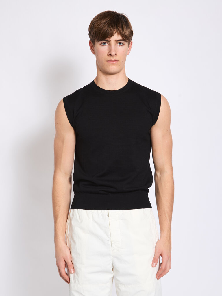 Dries Van Noten Black Mirror Tank Top