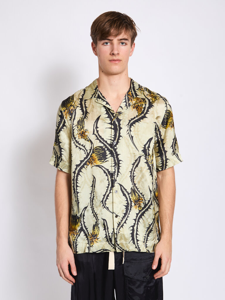 Dries Van Noten Chemise Carltone Jaune Pâle