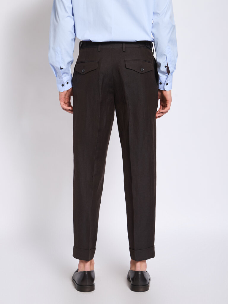 Dries Van Noten Pantalon Philip Brun Foncé