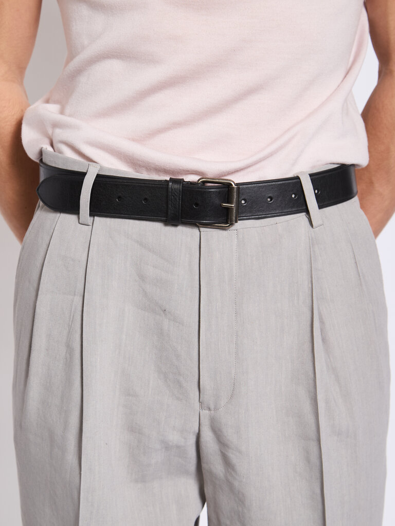 Dries Van Noten Ceinture Cuir Noir