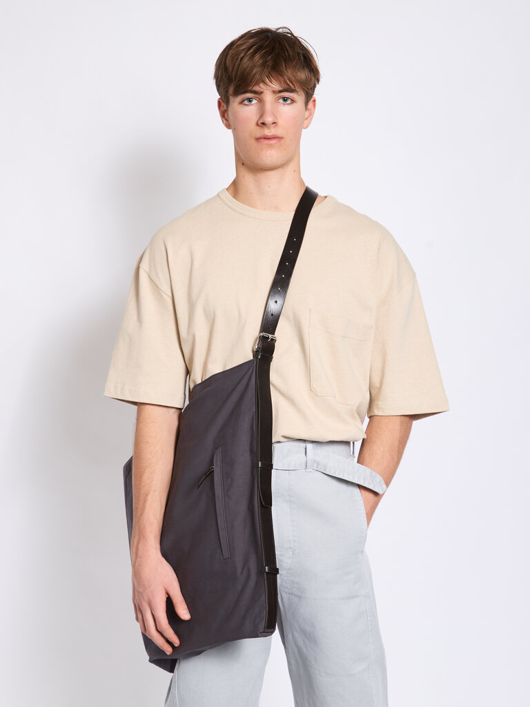 Lemaire Sac Flag Hobo Noir