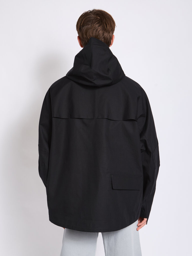 Lemaire Manteau Soft Technical Noir