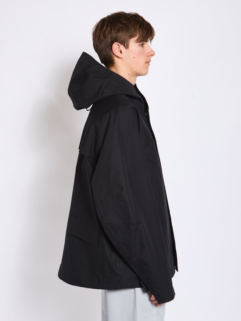 Lemaire Manteau Soft Technical Noir