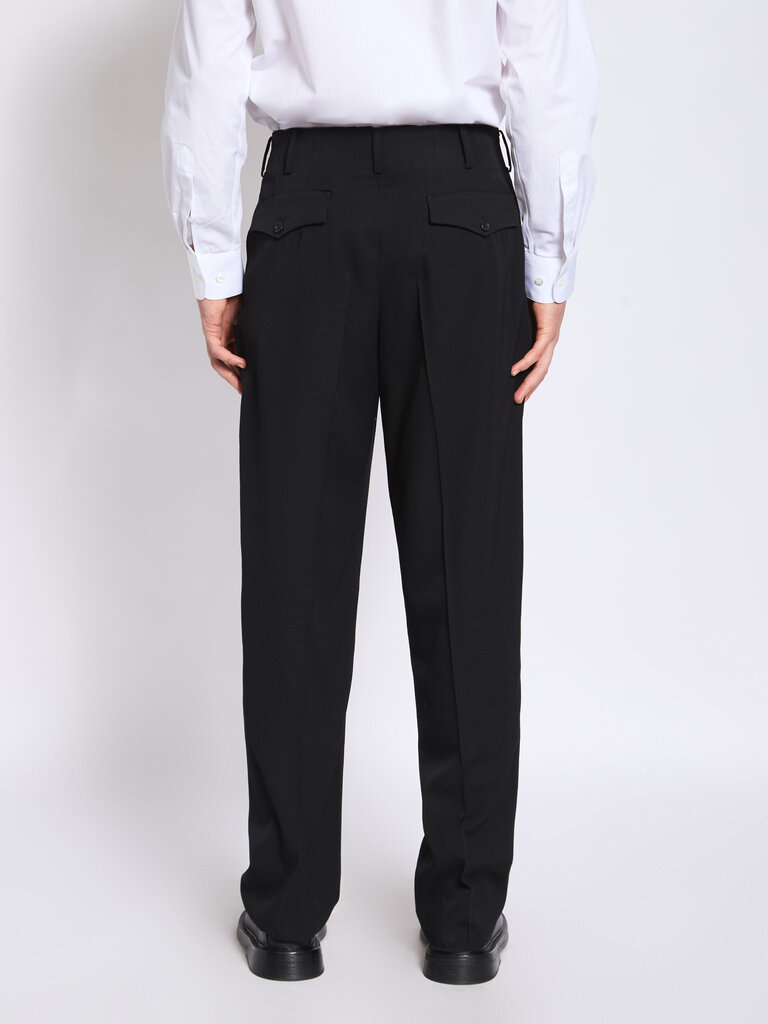 Yohji Yamamoto Black Tuck Pants