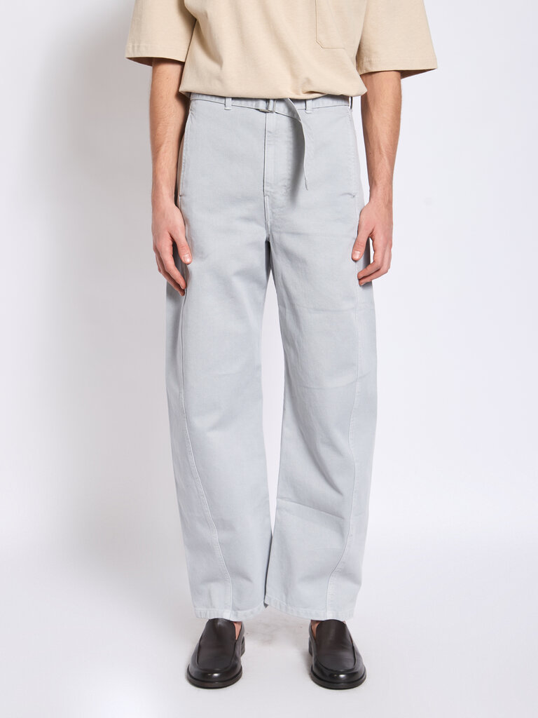Lemaire Blue Grey Twisted Belted Pants