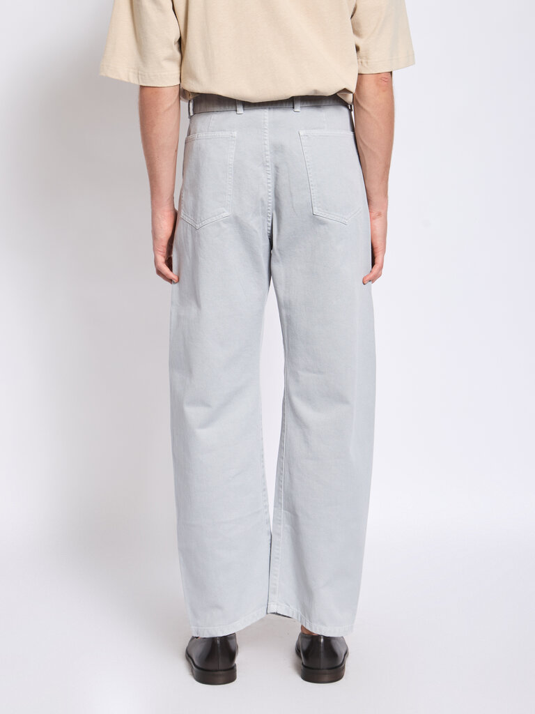 Lemaire Pantalon Twisted Ceinturé Bleu Gris