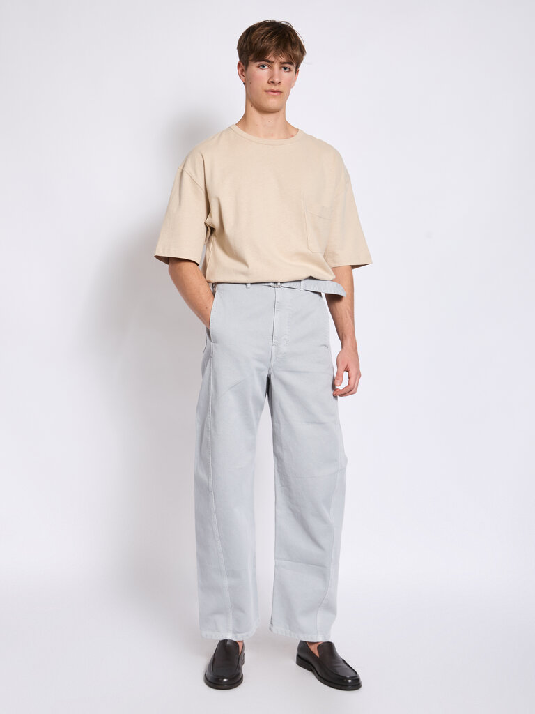Lemaire Blue Grey Twisted Belted Pants