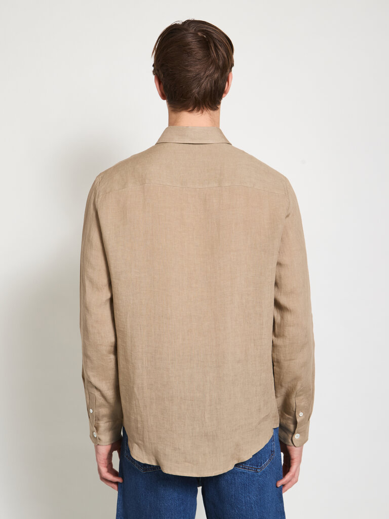 A.P.C. Chemise Cassel Logo Beige Foncé