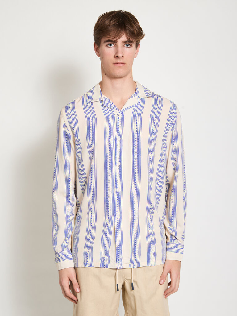 OAS Chemise Havana Viscose Bleu/Ecru