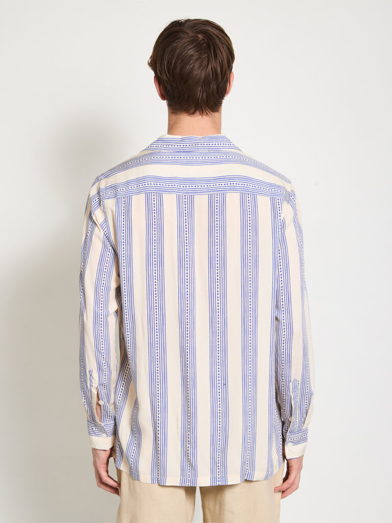 OAS Chemise Havana Viscose Bleu/Ecru