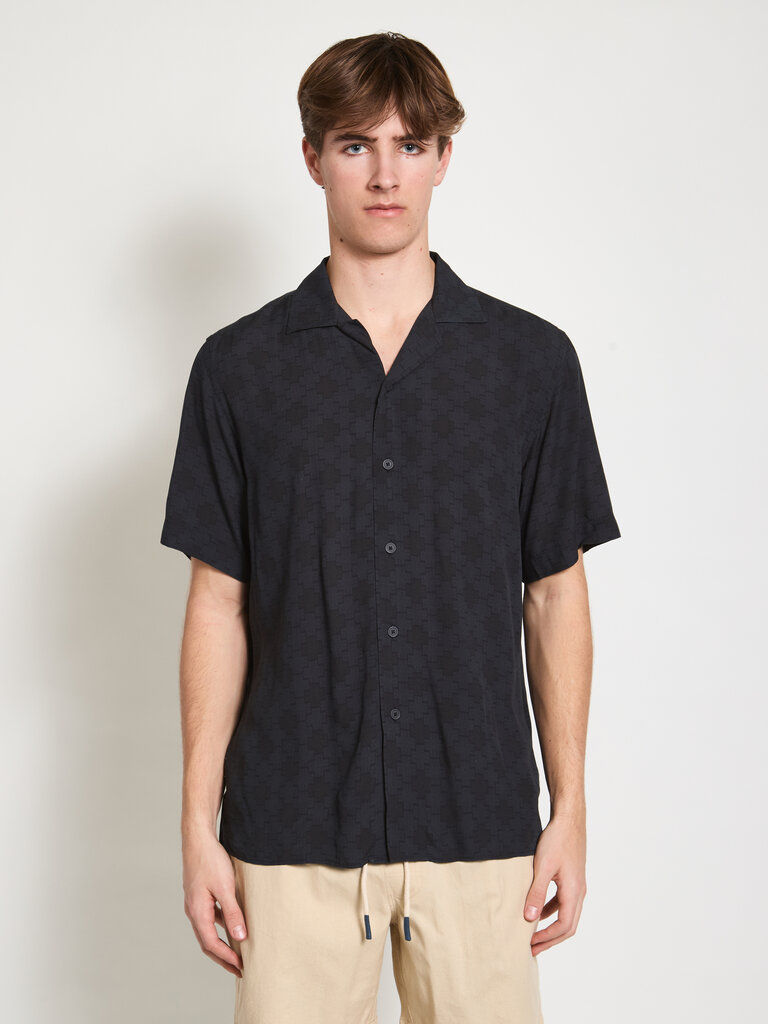 OAS Navy Sebastian Viscose Shirt