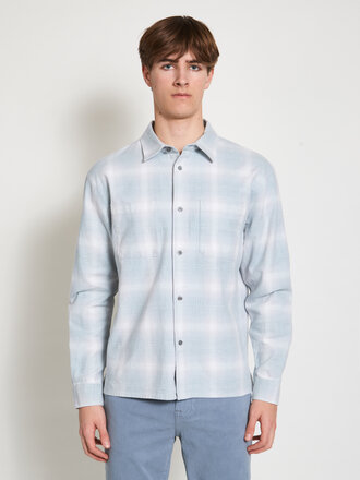 Frame Light Blue Plaid Overshirt