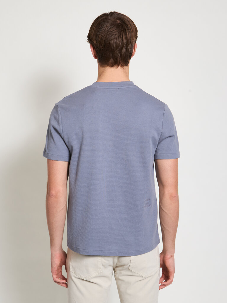 Frame T-Shirt Duo Fold Bleu Gris
