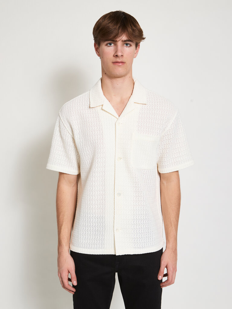 Frame Cream Open Weave Shirt