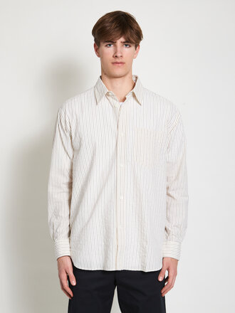 Norse Projects Chemise Mo Oversized Rayures Noires Norse Projects Chemise Mo Oversized Rayures Noires