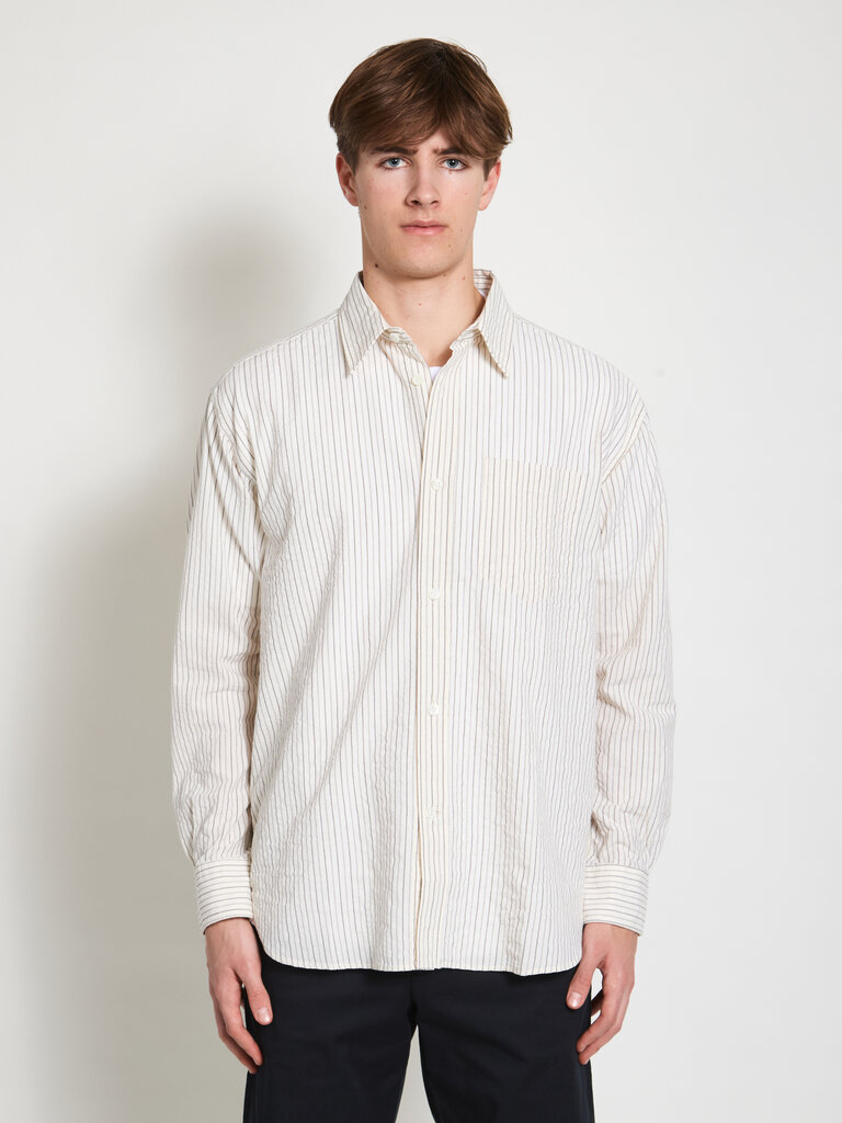 Norse Projects Chemise Mo Oversized Rayures Noires