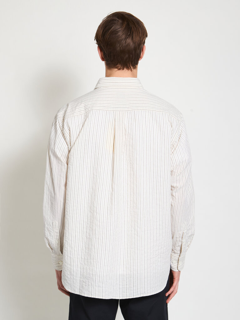 Norse Projects Chemise Mo Oversized Rayures Noires