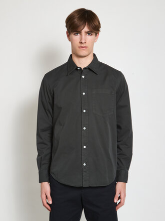 Norse Projects Black Olive Algot Twill Shirt