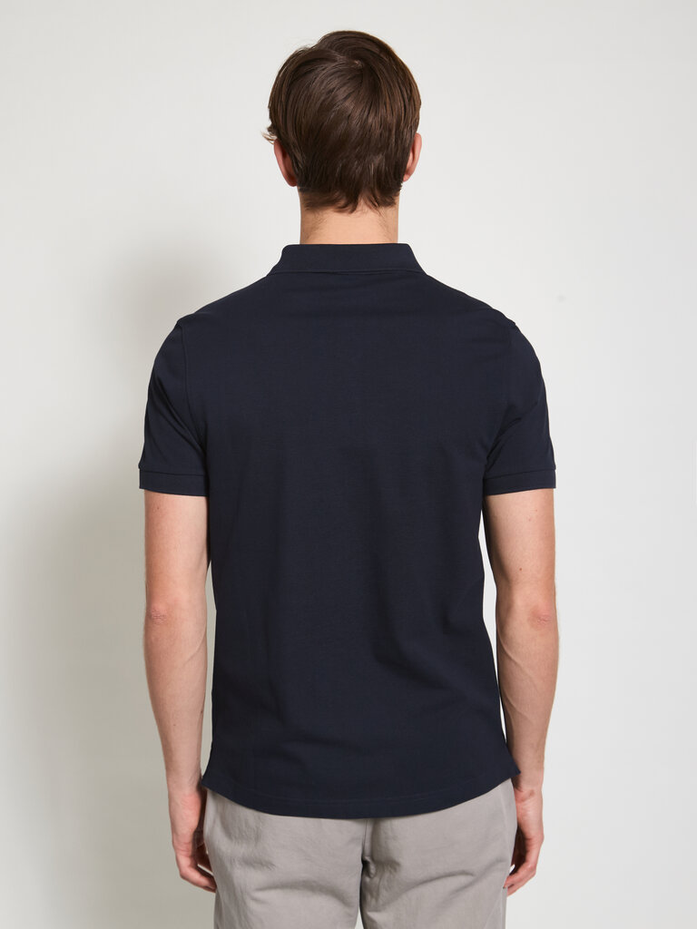 Sunspel Polo Piqué Bleu Nuit