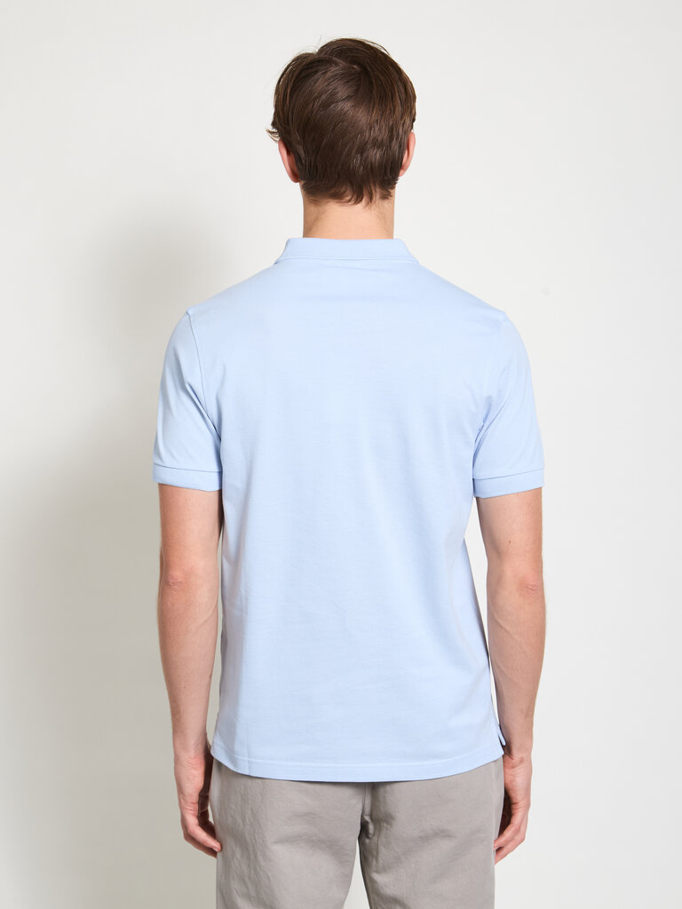 Sunspel Polo Piqué Bleu Brume