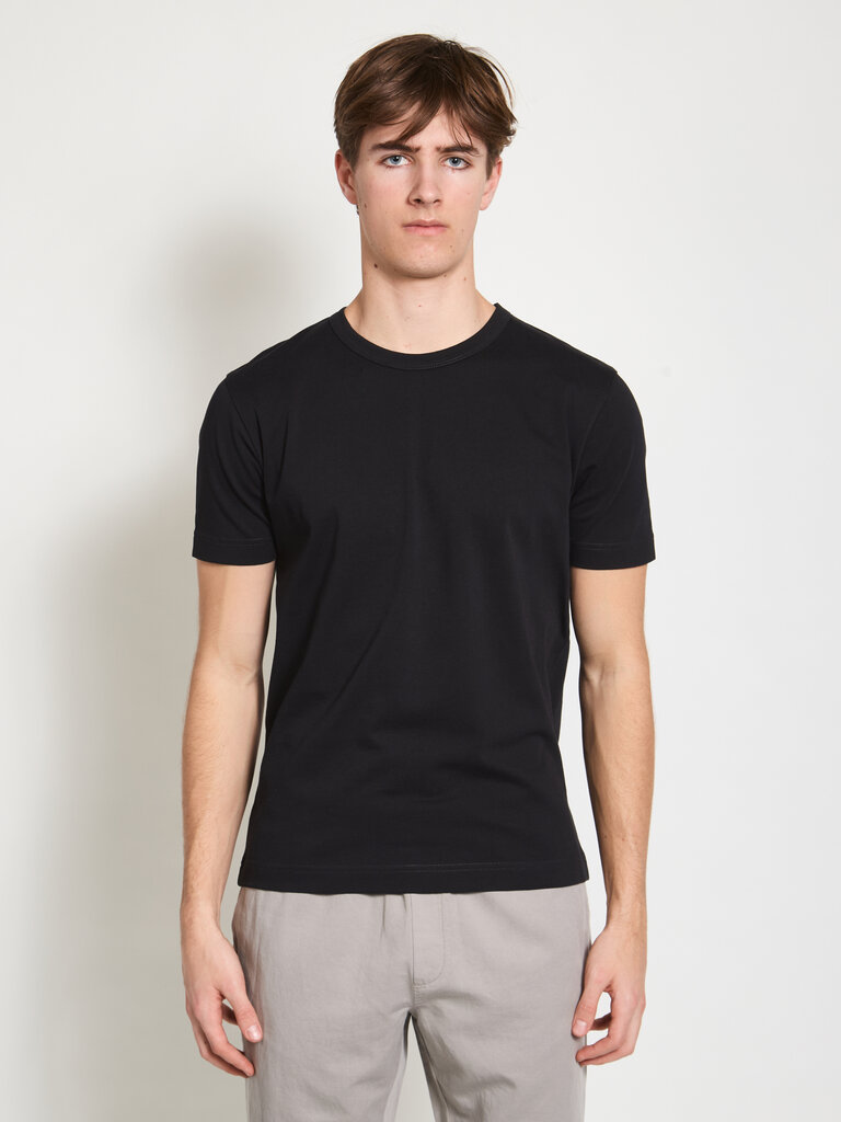 Sunspel Black Regular Fit Jersey T-Shirt