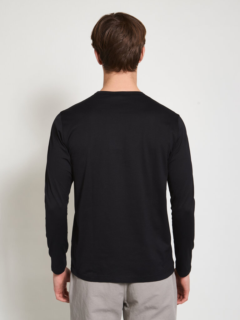 Sunspel Black Long Sleeve T-Shirt