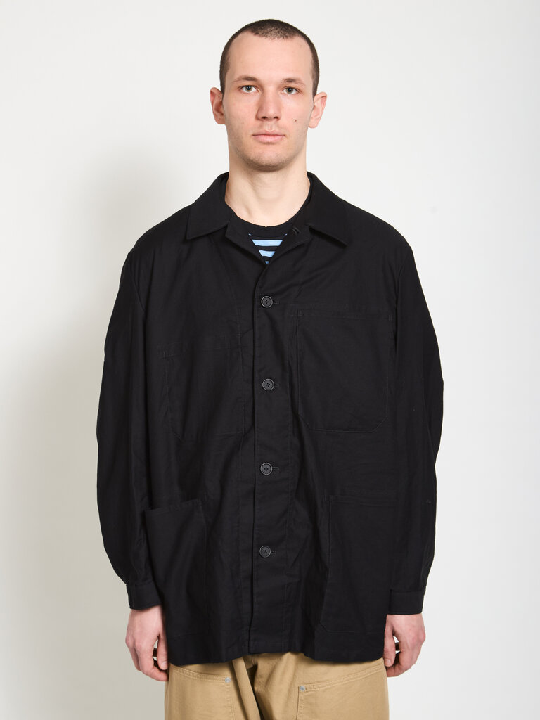Yohji Yamamoto Veste Shrinkage 5 Twill Noir