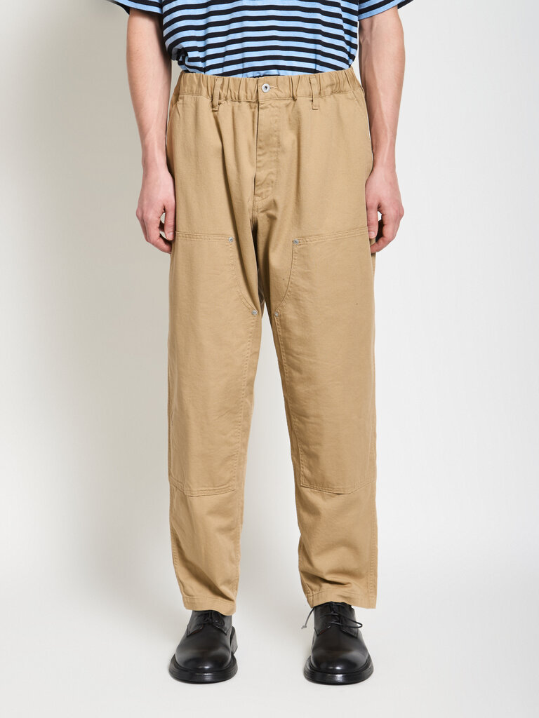 Yohji Yamamoto Pantalon Waist Elastic Beige