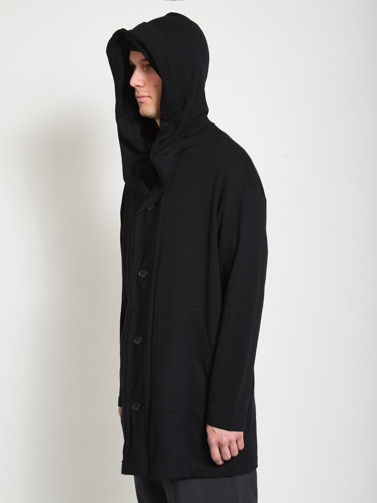 Yohji Yamamoto Cardigan Hooded Long Noir