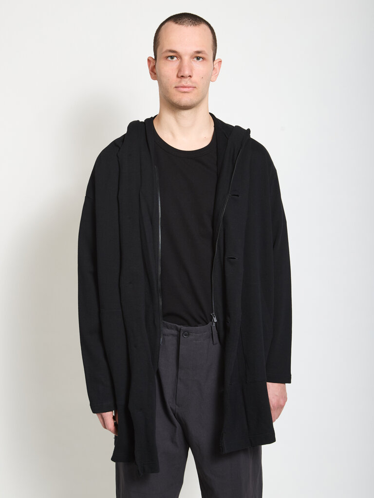 Yohji Yamamoto Cardigan Hooded Long Noir