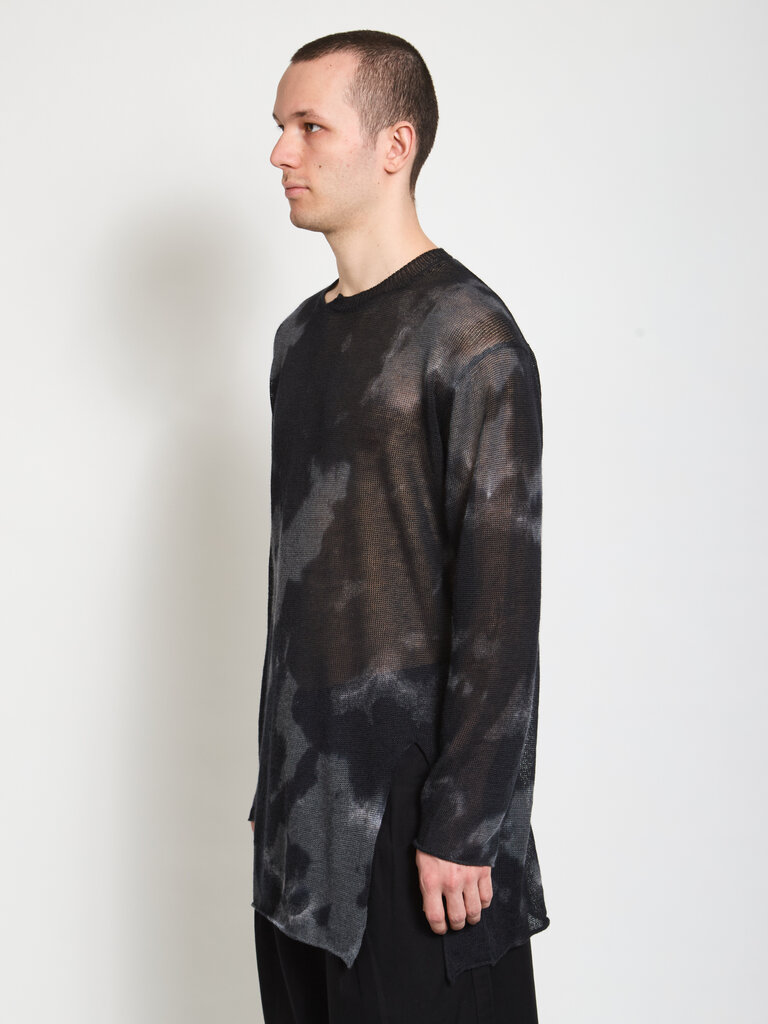 Yohji Yamamoto Chandail Front Slit LS Noir