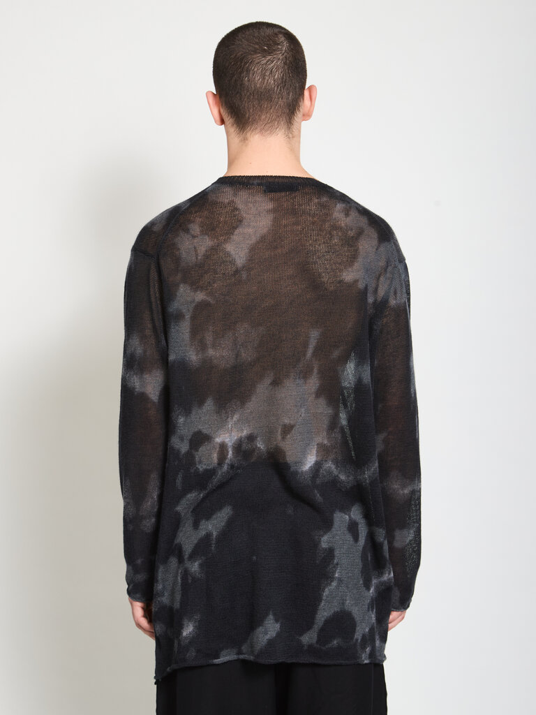 Yohji Yamamoto Chandail Front Slit LS Noir