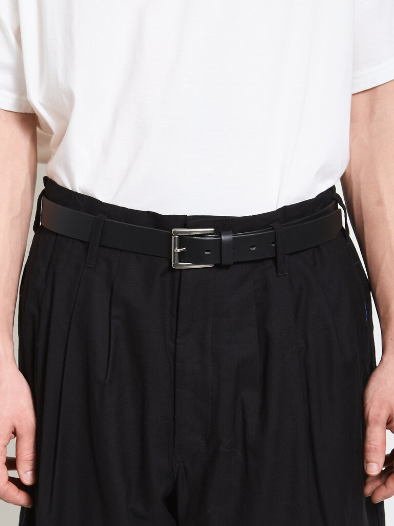 Yohji Yamamoto Black 30MM Plain Belt