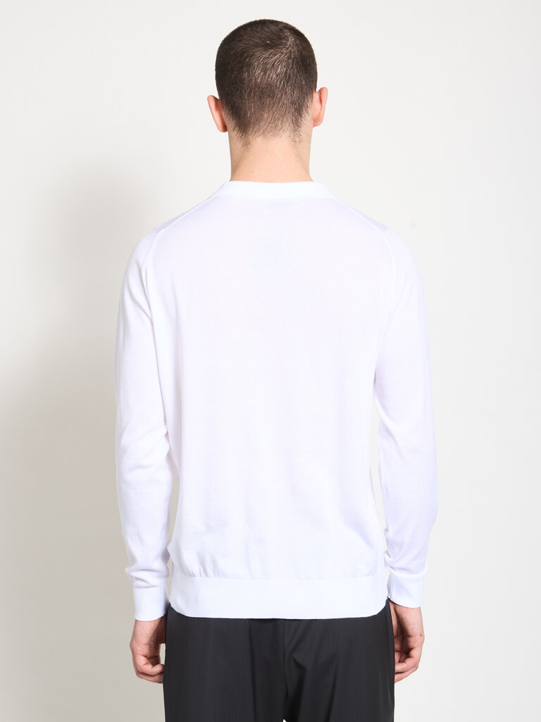 John Smedley Chandail Ayres Blanc