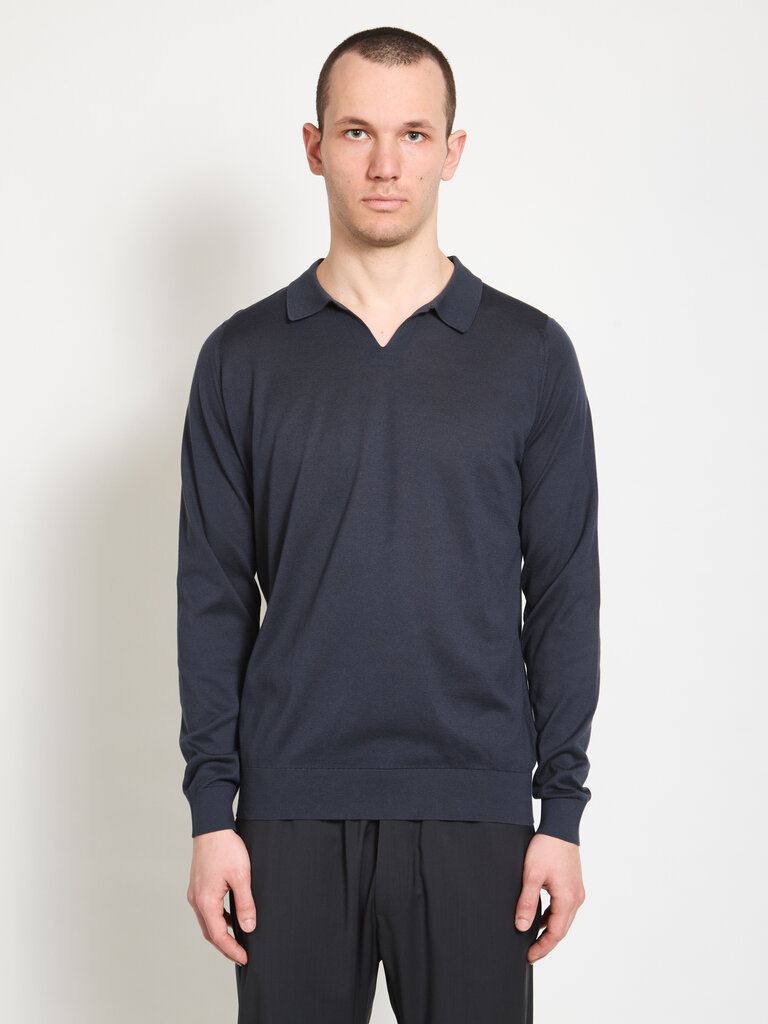 John Smedley Chandail Ayres Gris