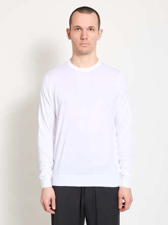 John Smedley White Rowland Jumper